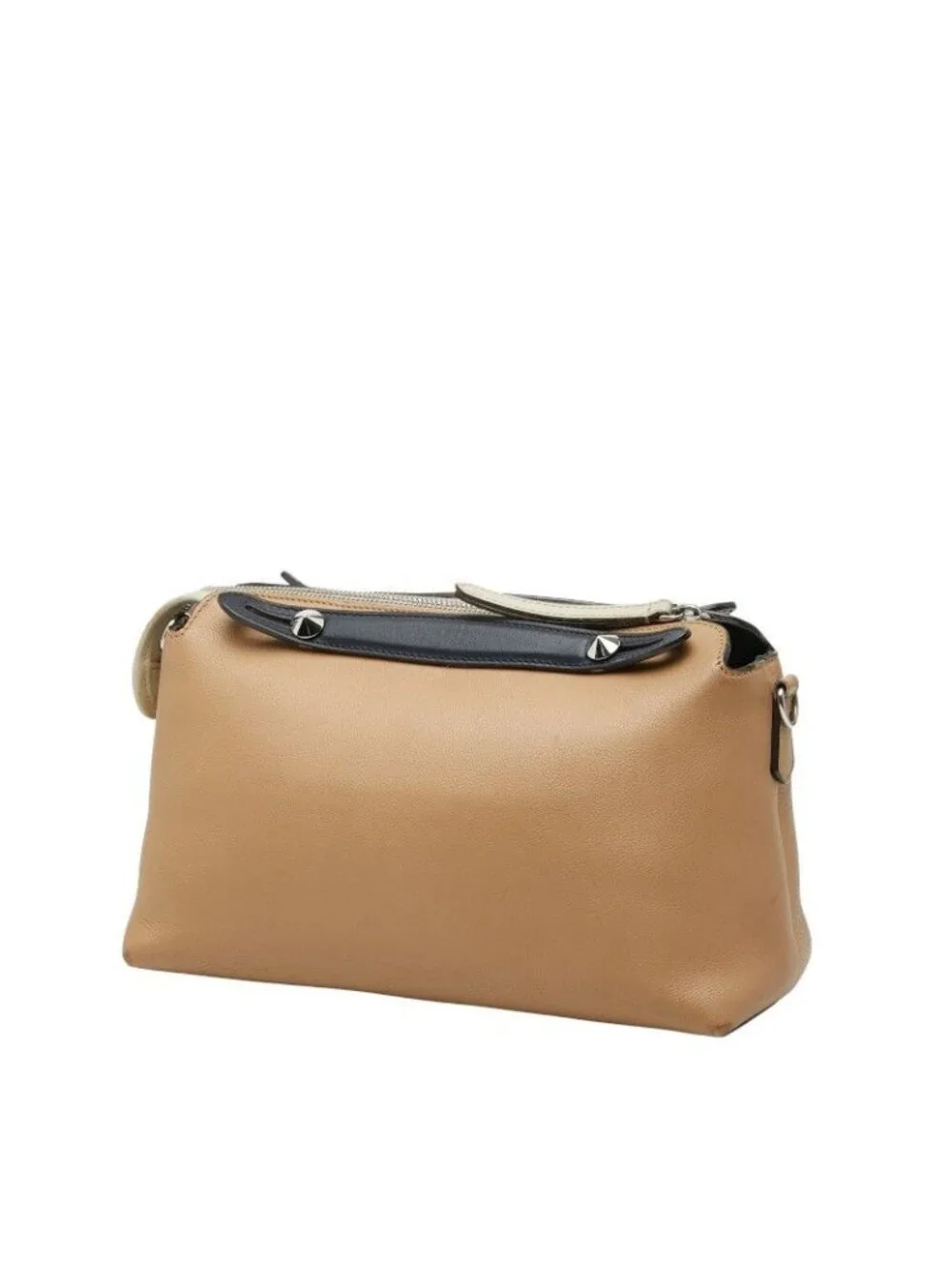 Fendi by the Way Medium Shoulder Bag Beige Black Leather